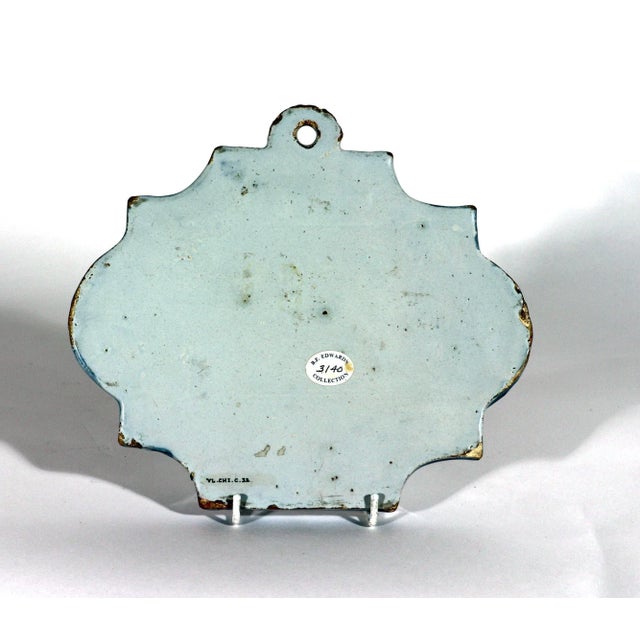 Chinoiserie Dutch Delft Chinoiserie Polychrome Plaque For Sale - Image 3 of 8