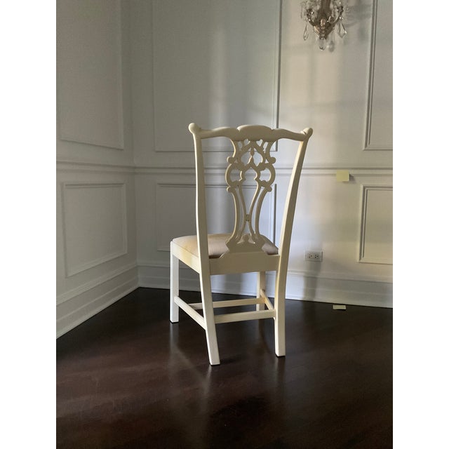2000 - 2009 Chippendale Dining Chairs With Coordinating Host Chairs by Hickory Chair Set of 8 Side Chairs, 2 Host Chairs. For Sale - Image 5 of 17