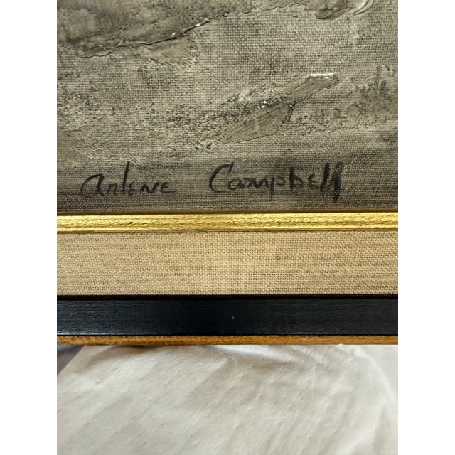 Mid-Century Modern Arlene Campbell Black & White Landscape Artwork, Signed For Sale - Image 3 of 12