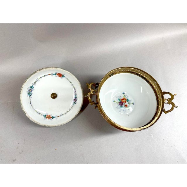 Early 20thC Sevres Blue Porcelain Bronze Bowl - 1 Pc For Sale - Image 11 of 16