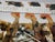 Contemporary Andrea Stella "Rowing Machines" Large Gold Leaf Oil Mixed Media Painting, Figurative, Italian Contemporary Art, 2010 For Sale - Image 3 of 9
