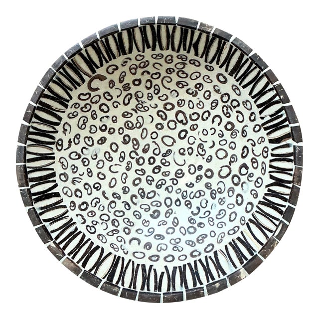 Vintage Boho Coconut Shell Bowl For Sale