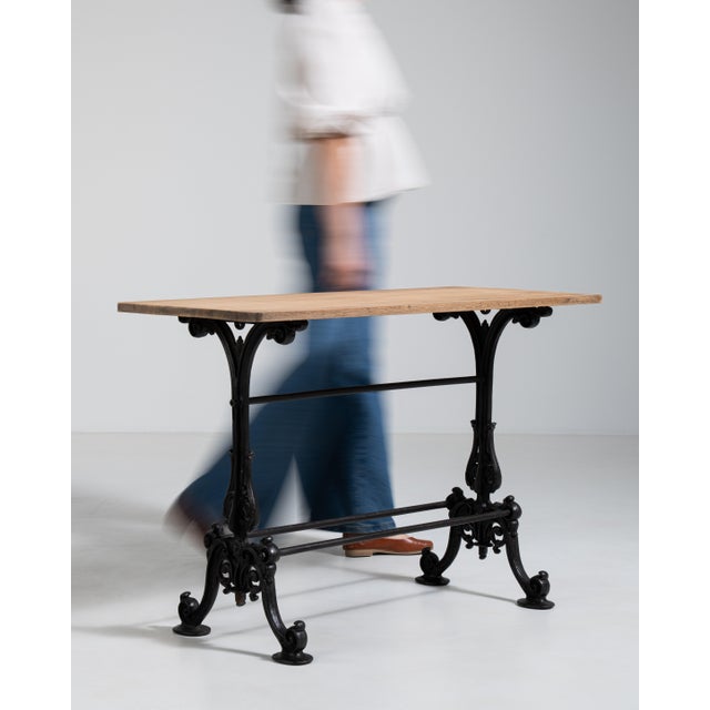 Metal Cast Iron Bistro Side Table, Antique, France, 20th Century For Sale - Image 7 of 18