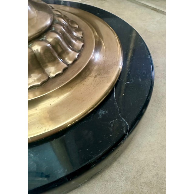 Vintage French Directoire Style Solid Brass & Marble Floor Lamp For Sale - Image 15 of 16