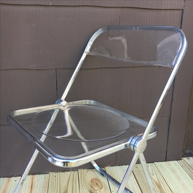 Italian Plia Acrylic Folding Chairs - Set of 4 | Chairish