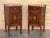 Modern Italian Marquetry Nightstands with Bronze Crest, Drawers and Doors, 1890, Set of 2 For Sale - Image 3 of 12