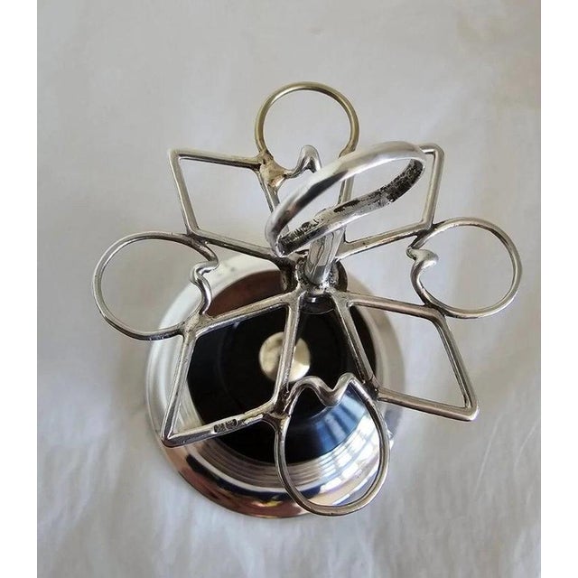 Early 20th Century Antique Edwardian Sterling Silver Hat Pin Stand from S. Blanckensee, Sheffield, 1908 For Sale - Image 5 of 17