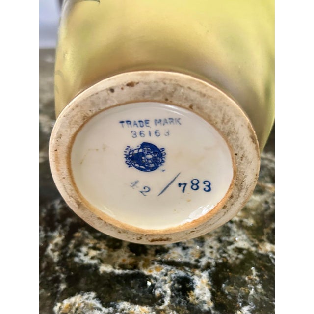 Antique, Hand-Painted, Royal Nippon Nishiki Porcelain Vase With Gilded Accents and a Ruffled Lip, Limited Edition 42/783, Trade Mark 36163, C1900’s For Sale - Image 10 of 12