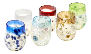 Murano Glass Tequila Glasses by Maryana Iskra for Ribes Studio, 1990s, Set of 6
