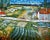 Vintage Original Impressionist Farm Landscape Painting in Antique Shadow Box Frame For Sale - Image 4 of 6
