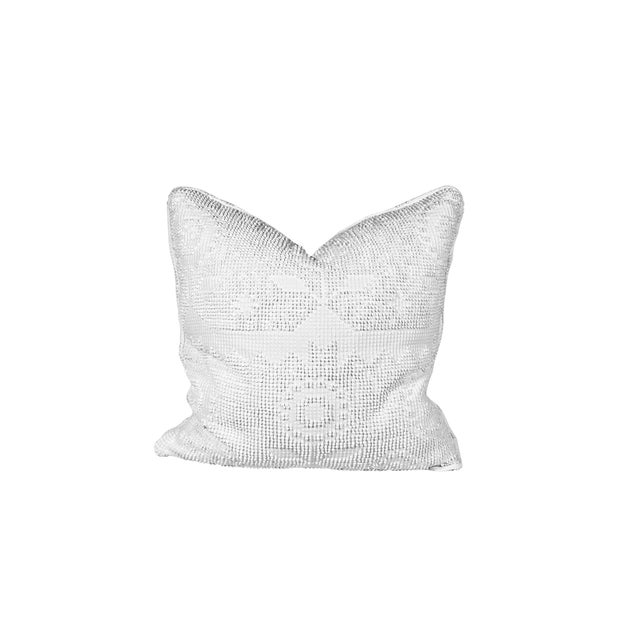 Vintage White Mid Century Modern Hobnail Pillows - A Pair For Sale In Raleigh - Image 6 of 12