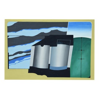 Otto Mindhoff, Experimental Station (1978), 1978, Acrylic on Hardboard For Sale