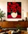 Mid 20th Century Large Original Floral Oil Painting of Red Sunflowers For Sale - Image 5 of 5