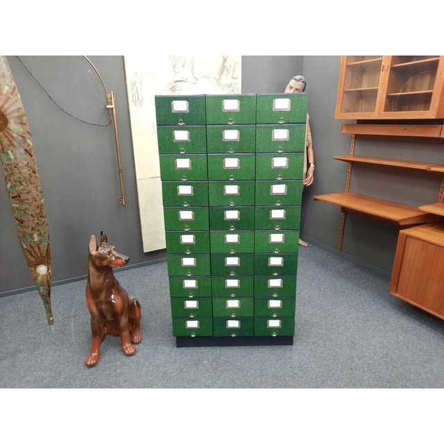 Mid-Century Modern Highboard with File Boxes, 1950s, Set of 30 For Sale - Image 13 of 13