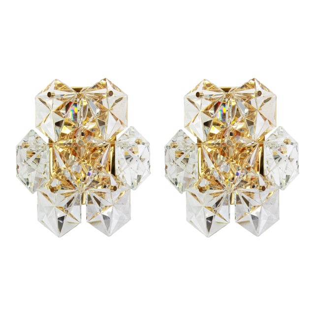 Crystal Sconces from Kinkeldey, Germany, 1970s, Set of 2 For Sale