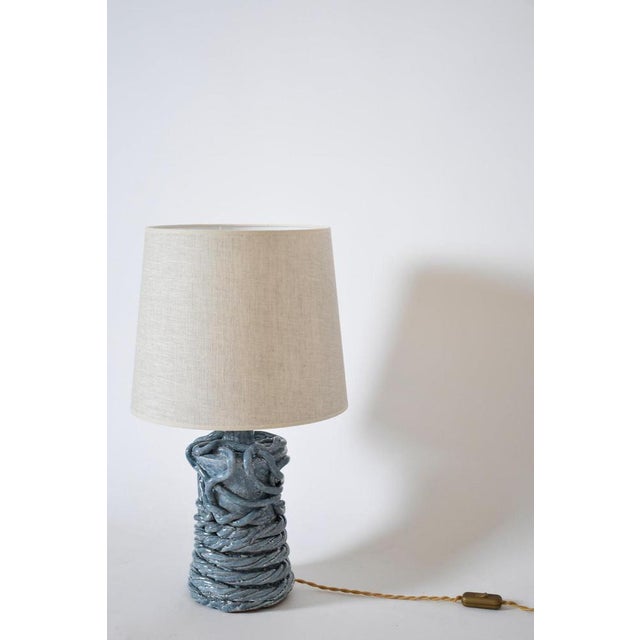 "Kasaï" Gorgone light blue ceramic lamp 32cm, Barracuda Edition. Height: 32 cm - 12.6 in Length: 17 cm - 6.69 in Height...