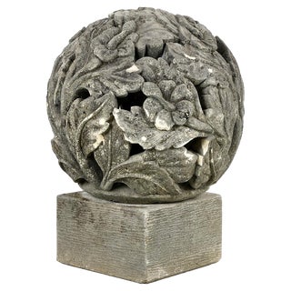 Sculpted Stone Garden Ornament For Sale
