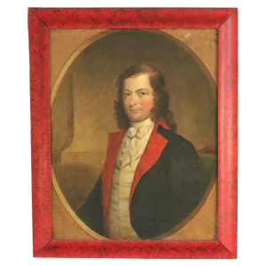 Antique Oil on Canvas Laid on Board Portrait of a Gentleman Early 19thC
