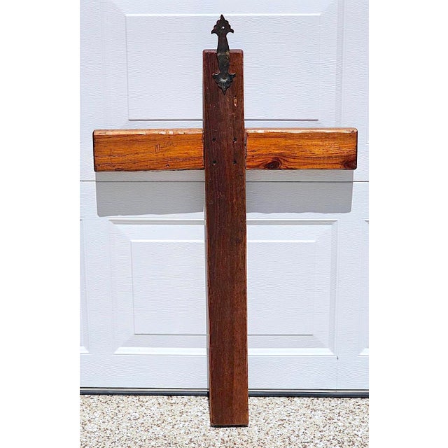 Make a bold, soulful statement with this large handcrafted Christian wall cross, built from thick, solid oak and finished...
