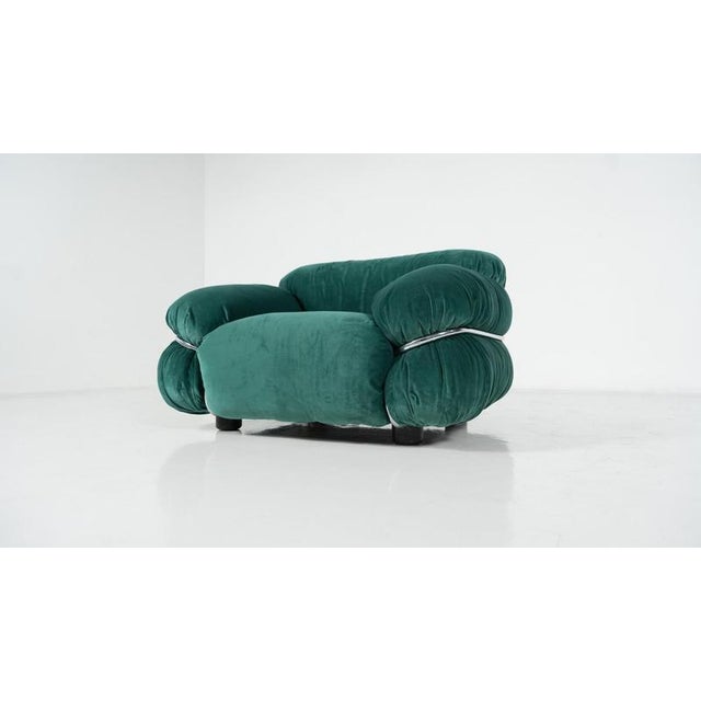 Set of Mid-Century Sesann Armchairs attributed to Gianfranco Frattini for Cassina, 1970s For Sale - Image 10 of 14