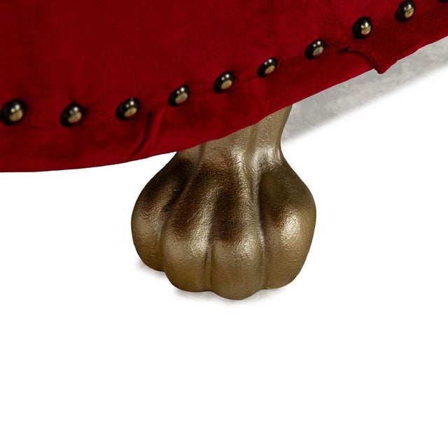 Gaudi 3-Seater Sofa in Red Velvet from Bretz For Sale - Image 4 of 9