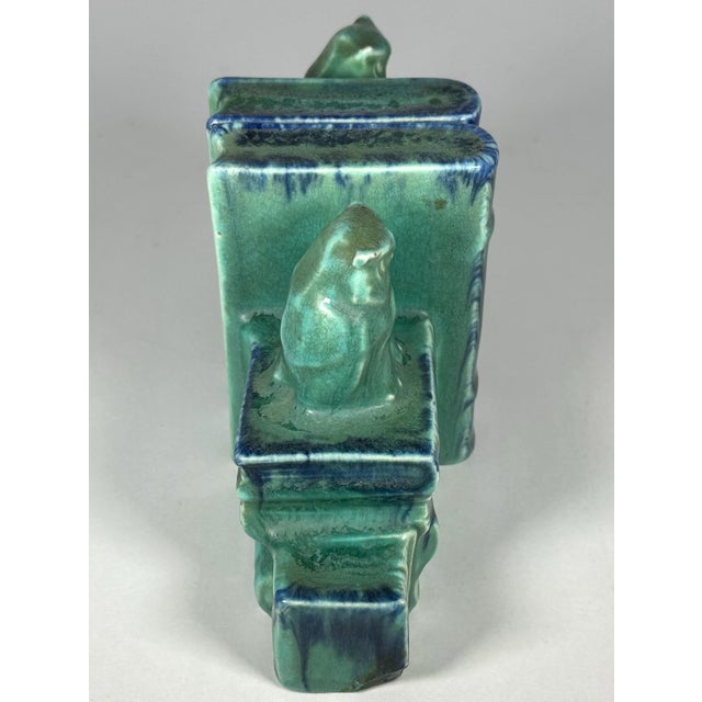 Early 20th Century Early 20th Century Art Pottery Owl Bookends, Flambe Glaze, German Arts & Crafts For Sale - Image 5 of 10