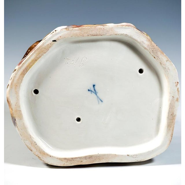 Blue Large Gang of Monkeys Animal Group by E.A. Leuteritz for Meissen, 1880s For Sale - Image 8 of 9