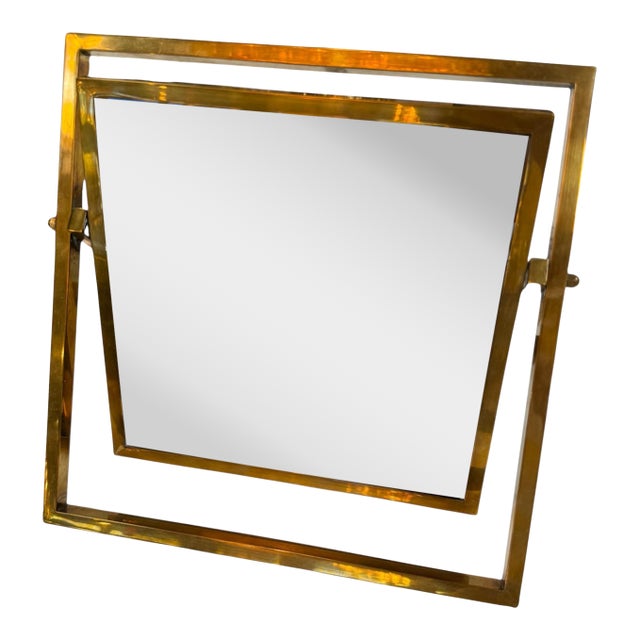 Vintage Italian Adjustable Brass Picture Frame For Sale