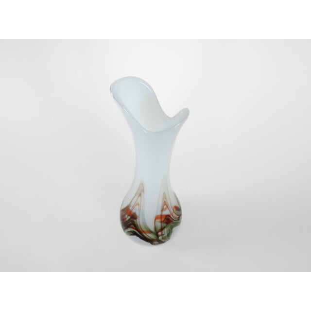 Mid-Century Modern Vintage Danish Glass Vase, 1970s For Sale - Image 3 of 9
