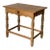Oak Side Table With Single Drawer Turned Legs and Metal Pull Accent Vintage 1970s For Sale