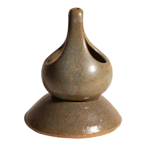 Mid-Century Studio Ceramic Incense Holder