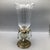 Hurricane Candle Holder Brass Base and Crystal Bowl With Hanging Crystals For Sale In Sacramento - Image 6 of 12
