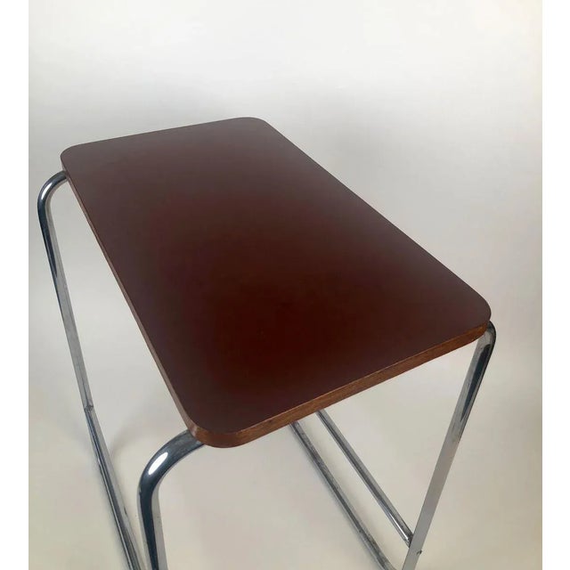 Plastic Bauhaus Table with Bakelite Tabletop, 1930s, Czech Republic For Sale - Image 7 of 8