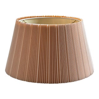 Mid-20th Century Gathered Knife Pleated Stiffel Lamp Shade For Sale
