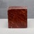 Brown Lacquered Cube with Freestanding Base For Sale - Image 8 of 8