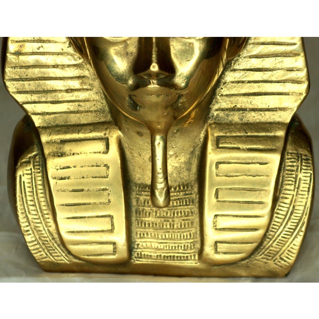Gold Treasures of Tutankhamun 1979 Traveling Museum Exhibition Bust –6.7 Lbs. For Sale - Image 8 of 14