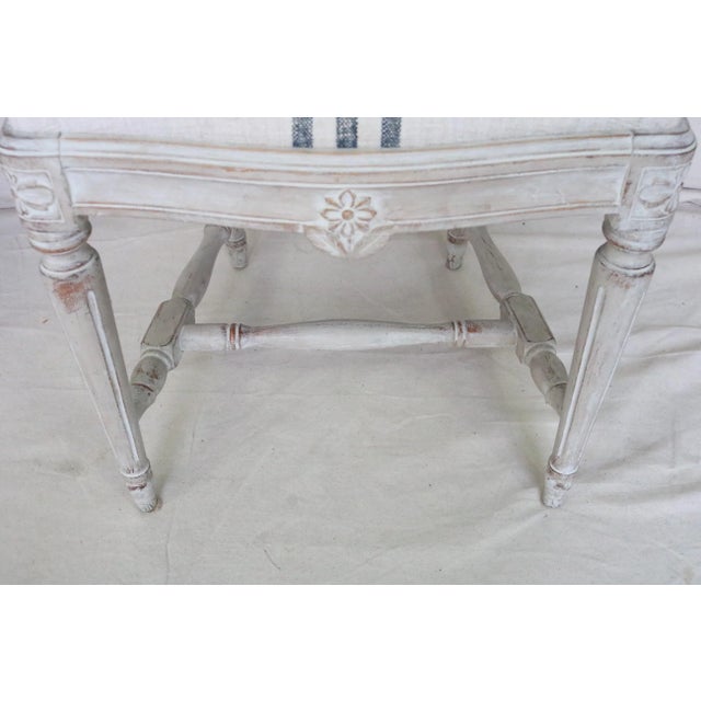 White Mid 19th Century Swedish Gustavian Dining Chairs, Set of 6 For Sale - Image 8 of 13
