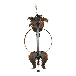 Italian Tole Ceiling Pendant Light For Sale