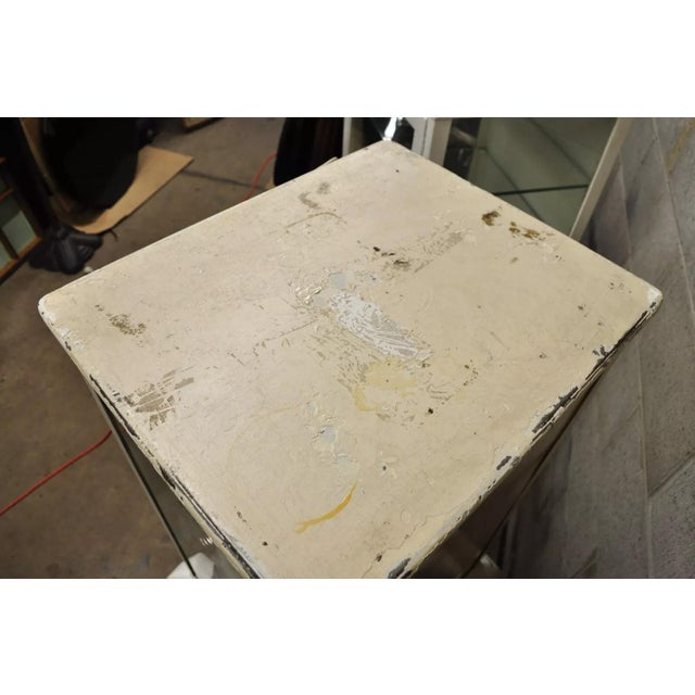 White Antique Art Deco Cabriole Leg Steel Metal Medical Dental Pharmacy Cabinet - Pair For Sale - Image 8 of 12