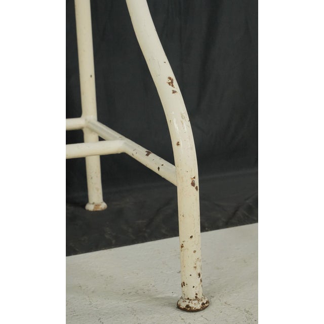 Metal Vintage European White Steel Hat & Coat Hall Tree Stand For Sale - Image 7 of 10