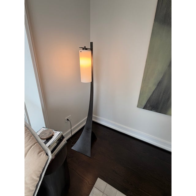 Contemporary Hubbardton Forge Sculptural Floor Lamp — Hand‑Forged Modern Lighting, Artisan Made in Vermont For Sale - Image 3 of 7