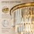 Contemporary Aloadecor 8-Lights Modern Antique Gold 4-Tier Round Crystal Fringe Chandelier For Sale - Image 3 of 9