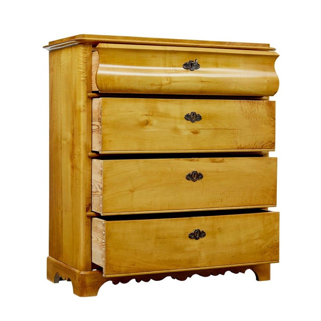 Swedish Birch Chest of Drawers, 1884 For Sale - Image 6 of 10
