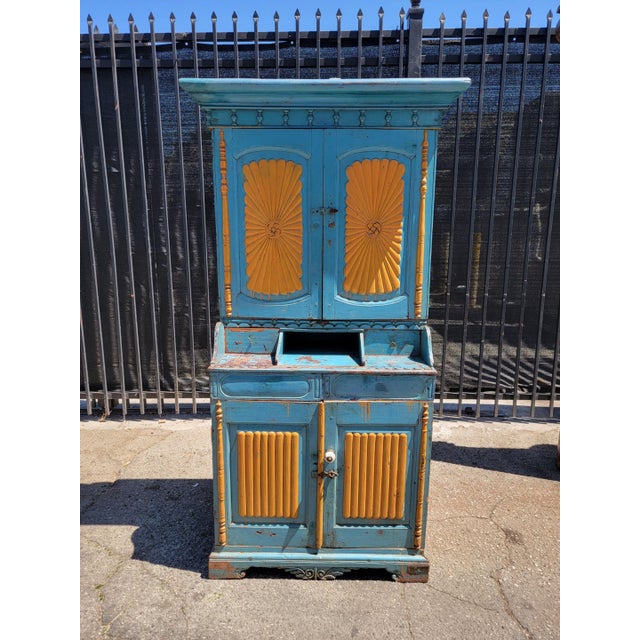 1970s Vintage Farmhouse Style Kitchen Cabinet For Sale - Image 18 of 18