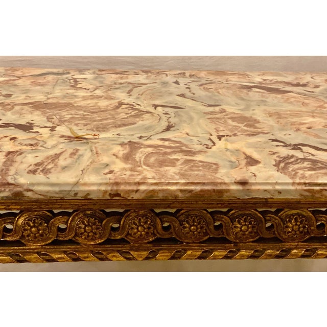 Maison Jansen, Louis XVI Center Table, Marble, Giltwood, France, 20th C. For Sale In New York - Image 6 of 18
