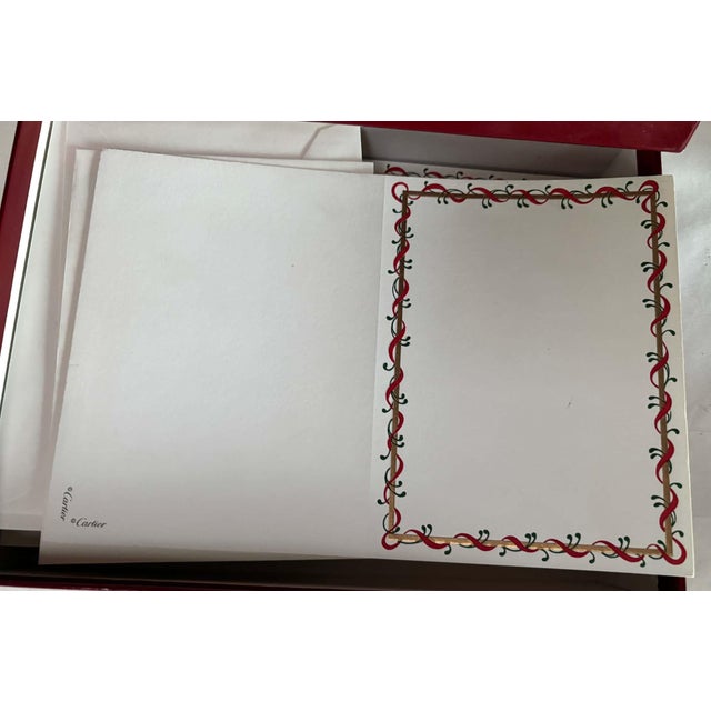 Cartier Luxury Christmas Set of 10 Stationery Cards Set Season's Greetings For Sale - Image 4 of 12