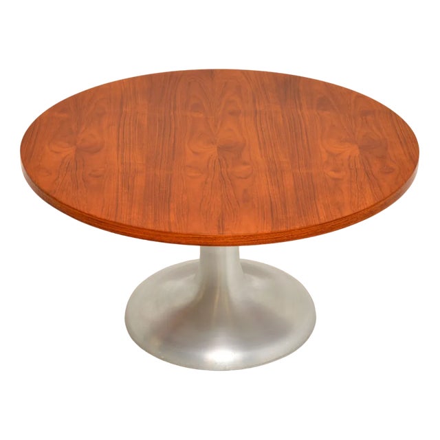 Vintage Teak and Steel Coffee Table, 1960s For Sale