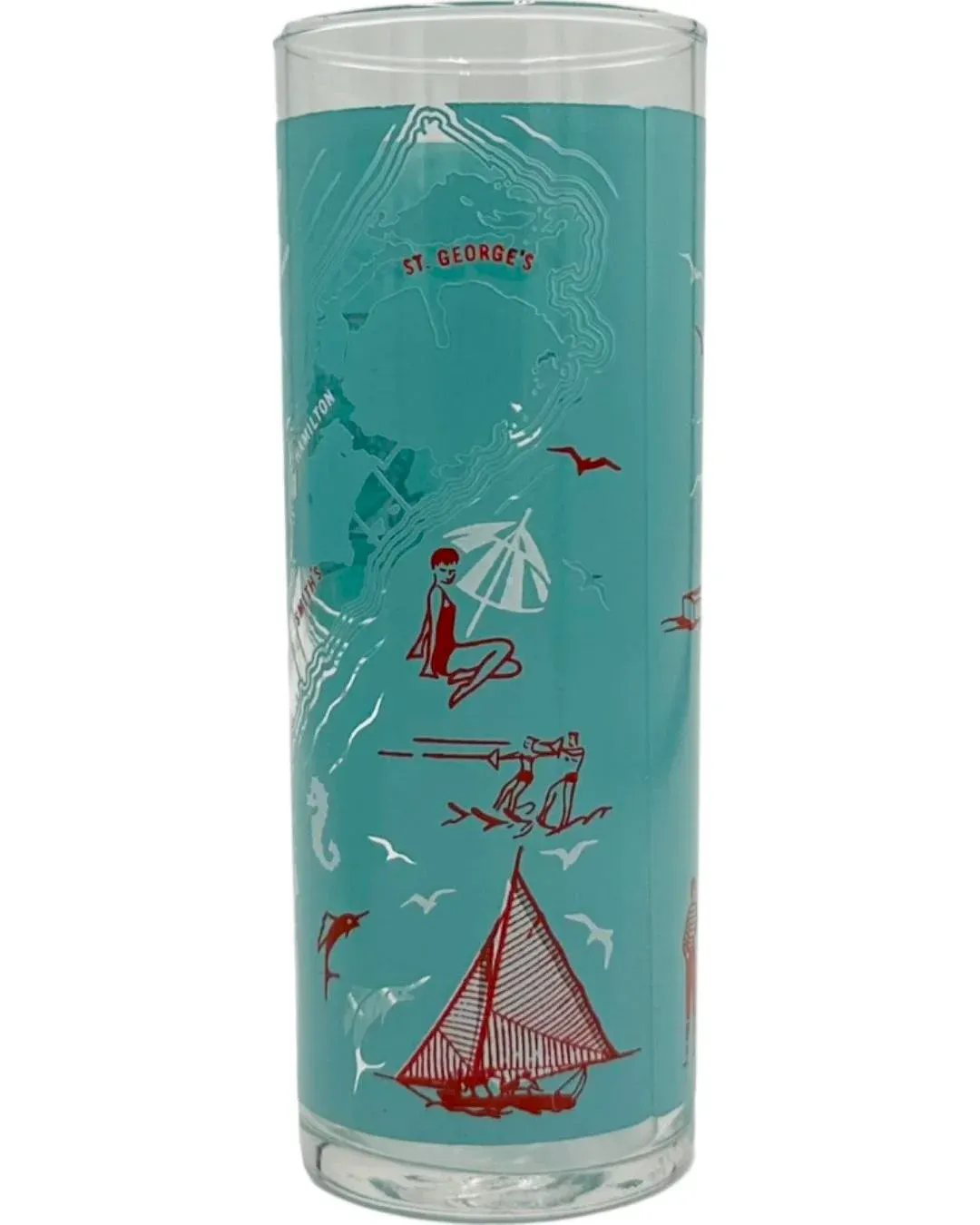 Vintage Bermuda Collins Highball Cocktail Glasses Barware- Set of 6 ...