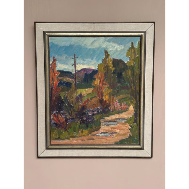 G. Grontzon, The Hillside Path, 1950s, Oil on Canvas, Framed For Sale - Image 13 of 18