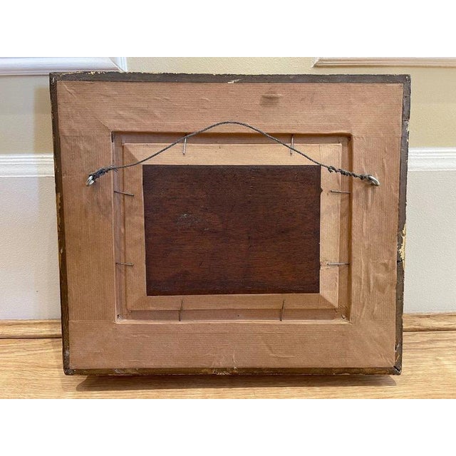 Mountainous Landscape, 1800s, Small Oil on Panel For Sale - Image 9 of 11